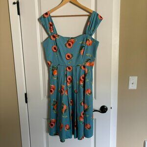 NWT Collectif Jill Vintage Peaches Swing Dress (US L / UK 14)